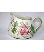 Portugal Hand Painted Ceramic Floral Squat Pitcher    #1471 - $24.00