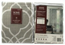 2 Home Decorators Collection Gray Garden Gate Back Tab Grommet 84" Drapery Panel image 1