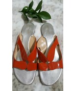 Kate Spade &quot;Jo &quot; Women&#39;s Orange Patent Leather Slip- On Open Toe Sandals... - $40.47 CAD