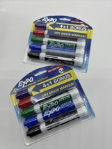 (2) Expo Dry Erase Markers Chisel Tip 5pk Blue BLK Red Purple Green COMB... - $7.97