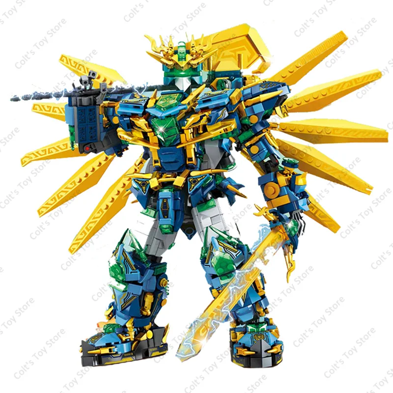 New Ninja 2in1 Blue Mech Robot Legendary Dragon Model Zane Cole Action Figure - $65.54+