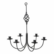 Wrought iron Candle Chandelier - 6 arms - £60.31 GBP
