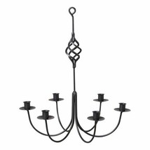 Wrought iron Candle Chandelier - 6 arms - £59.86 GBP