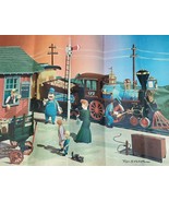 Rex Werner Train Depot Print Vintage Poster Casey Jones 22x28 Claymation - £7.91 GBP