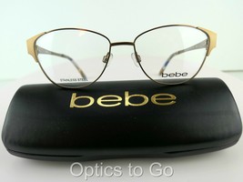 BEBE BB 5159 (200) Topaz/Brown 53-16-140 STAINLESS STEEL LADIES Eyeglass... - £20.54 GBP