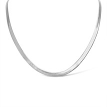 Herringbone Chain Necklace Womens Silver Stainless Steel 3mm 16-24-Inch - £11.70 GBP