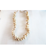 Vintage Costume Small &amp; Medium Shell Necklace Single Strand 17&quot; Thick Gl... - €4,22 EUR