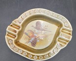 Vintage Mid-Century Wade Armagh Irish Porcelain Ashtray Pheasant Bird Scene - $11.87