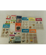 Vintage Dennison seals sticker lot fruit flower holiday birds animal dol... - $67.82 CAD