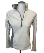 SO Gray and White Fleece 1/4 Zip Long Sleeve Pullover Size S - $19.53 CAD