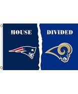 New England Patriots and Los Angeles Rams 3x5ft Divided Flag, Machido flag - £13.42 GBP