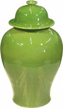 Temple Jar Vase Colors May Vary Lime Green Variable Handmade Hand-C - £278.62 GBP