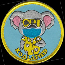 KOALAFIED MASK CDI YELLOW MILITARY HOOK &amp; LOOP ROUND EMBROIDERED PATCH - £23.59 GBP