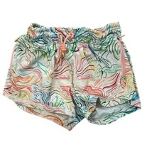 Athleta Girl Athletic Shorts Size Medium 8-10 Swirls Pink Green - £14.66 GBP