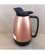 Thermo Serv Gold Insulated Server Carafe Vtg USA Made Flip Lid Coffee Pot - $28.71