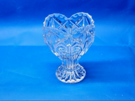 Vintage BLEIKRISTALL Etched And Cut 24% Lead Crystal 6¾” Vase - WEST GER... - $38.79
