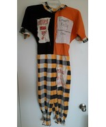 Old Home Spun Vintage Child Halloween Clown Costume Plaid &amp; Patches ~ Ho... - £38.62 GBP