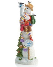 Lenox Snowy Bird Watcher Pencil Snowman Figurine Final Issue Christmas 2... - £125.09 GBP