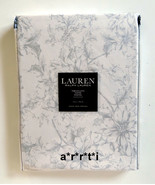 Ralph Lauren White w Silver Poinsettias Christmas Tablecloth 70&quot; Round NIP - £40.95 GBP