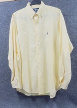 Ralph Lauren Blake Shirt Mens Large Yellow Button Down Long Sleeve Vinta... - $23.29