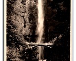 RPPC Multnomah Falls w Footbridge Columbia River OR Oregon Markham Photo... - $2.92