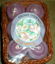 Candles Aroma Therapy - 6 Candles in Basket- Flavor Jasmine - $6.00