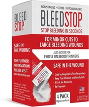 Bleedstoptm First Aid Powder - 4 (15G) Pouches - Used For Blood Clotting... - $44.94