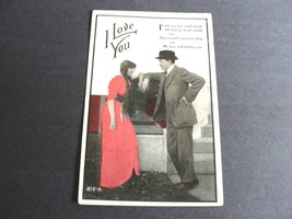 I Love You-1917 Postmarked Romance Romantic Postcard. - £10.95 GBP