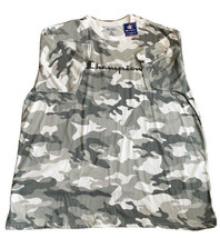 Champion Mens All Over Print Logo T Shirt sz 3X Gray White Camouflage NWT - $24.91