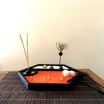 Hexagon zen garden table Meditation garden sand with tools - £67.93 GBP