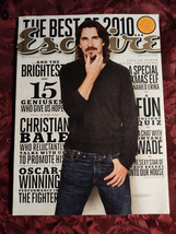 ESQUIRE magazine December 2010 Best and Brightest Christian Bale - £6.03 GBP