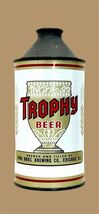 Trophy Beer of Chicago IL Conetop Can Themed 12x8in Metal Sign Mancave 8 - $24.74
