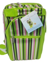 Del Mar Green Two Person Wine and Cheese Tote Picnic Set #2605 - £7.42 GBP