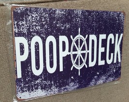 Poop Deck Metal Sign; Wall Decor for Bath or Laundry new in package. - £7.90 GBP