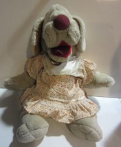 Vintage  Ganzbros Wrinkles the Dog Grey Girl Puppet with original tag - £22.43 GBP