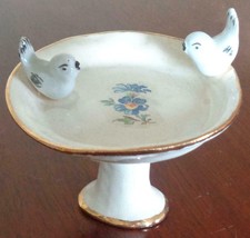 Cute Little Ceramic Bird Bath Figurine – Vgc – Great For Doll House Décor – Cute - £7.77 GBP