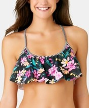 $20 California Waves Juniors Wildflower Flounce Racerback Bikini Top Siz... - $5.94