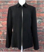 Sag Harbor Stretch Open Front Black Blazer/Jacket Size 8 Career Office B... - £18.59 GBP