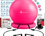 Yoga Ball Chair  Stability Ball With Inflatable Stability Base &amp; Resista... - $74.99
