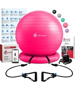 Yoga Ball Chair  Stability Ball With Inflatable Stability Base &amp; Resista... - £59.25 GBP