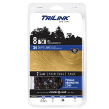 Trilink S34.043- 8&quot; 2 Pack Replacement Saw Chain; 34 Drive Links; .043&quot; Gauge  - £23.14 GBP