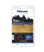 Trilink S34.043- 8&quot; 2 Pack Replacement Saw Chain; 34 Drive Links; .043&quot; ... - £22.79 GBP