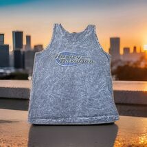 Harley Davidson Tank Top Mens Size Large Made In USA Gray Biker Motorcyc... - $20.79