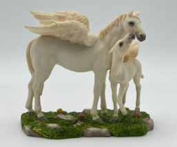 Vintage 2001 Summit Mother Baby Pegasus Winged Horse Figurine Fantasy RA... - $71.28