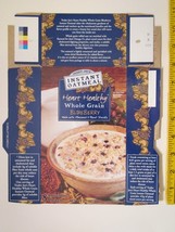 Empty TRADER JOE&#39;S Cereal Box 2009 INSTANT OATMEAL Heart Healthy       Z... - £9.64 GBP