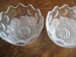 Two Lead Glass bowls 5&quot; round Glass bowls Lead Crystal Hand cut German B... - £25.49 GBP