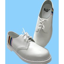 Dr Martins White Dress Shoes Pride Air Wave Mens Size 12 Rainbow - £70.39 GBP