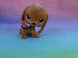 Hasbro Littlest Pet Shop Light Brown Brick Red Eyes Beagle Puppy Dog #16 - £4.61 GBP