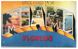 Greetings from Florida Miami Florida Postcard - £6.94 GBP