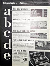 Schick Injector Razor Deluxe Model Man Shaving 1937 Vintage Print Ad - $185.44 MXN